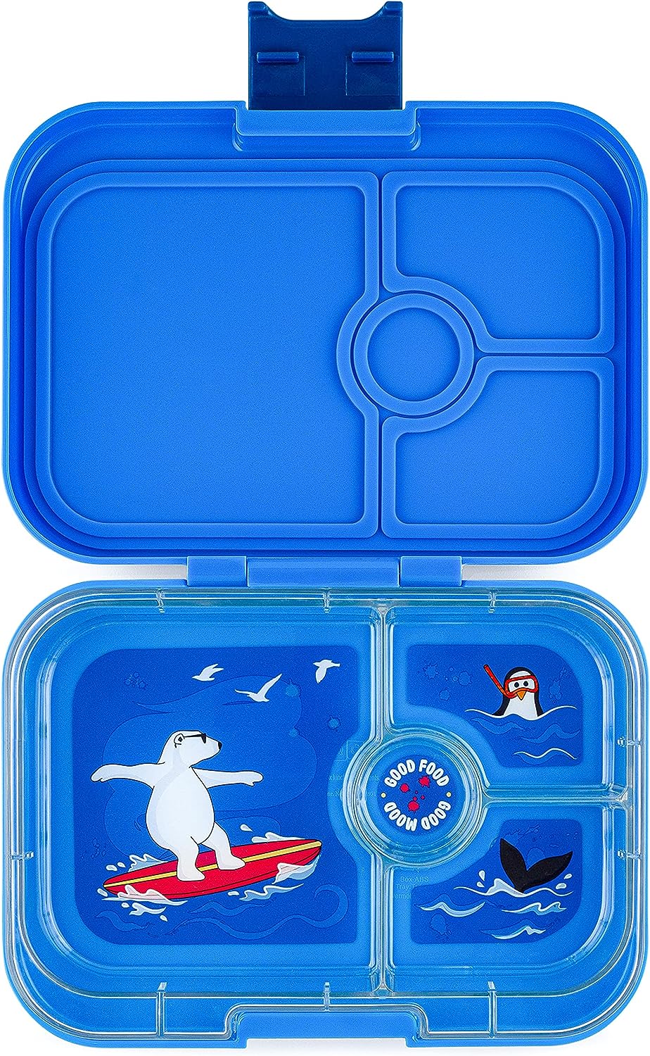 Yumbox Snack Box; 3-Compartment, Leakproof Design; Ideal for Kids Snacks  and Sides; Easy-Open Latch; BPA-Free; Compact & Lightweight; Tropical Aqua