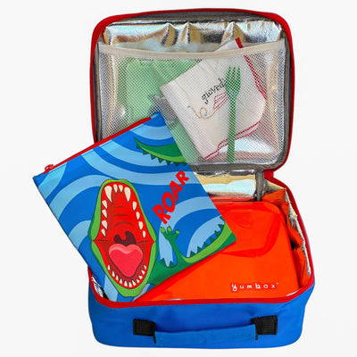 Yumbox Classic Lunch Bag & Sandwich Bag Set: Dinosaur ROAR!