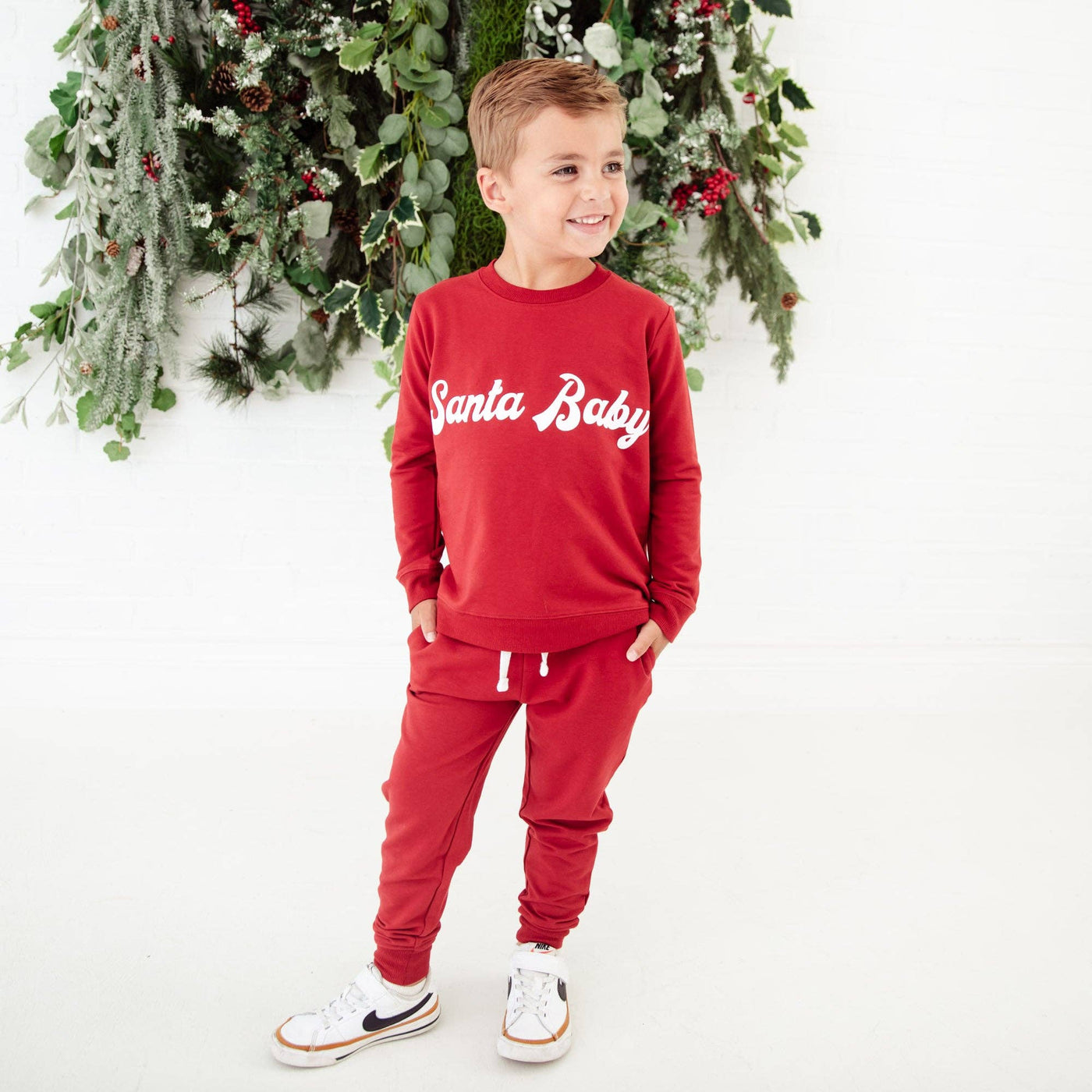 Dreamiere Bamboo Blend Jogger Set: Santa Baby