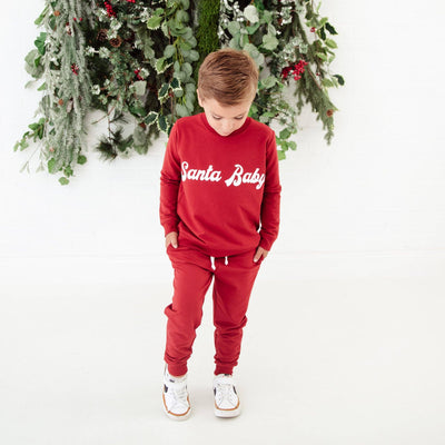 Dreamiere Bamboo Blend Jogger Set: Santa Baby