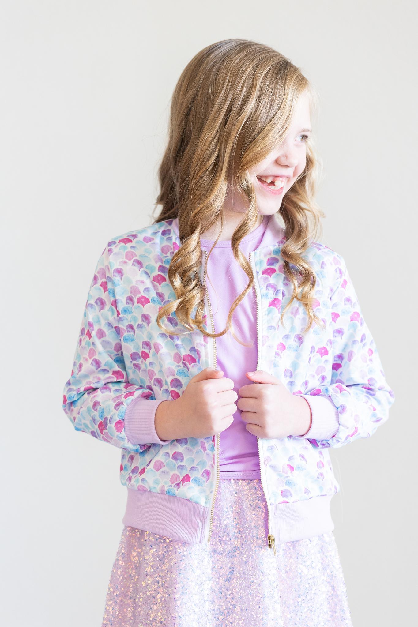 Mila & Rose:  Mermaid Scales Satin Jacket