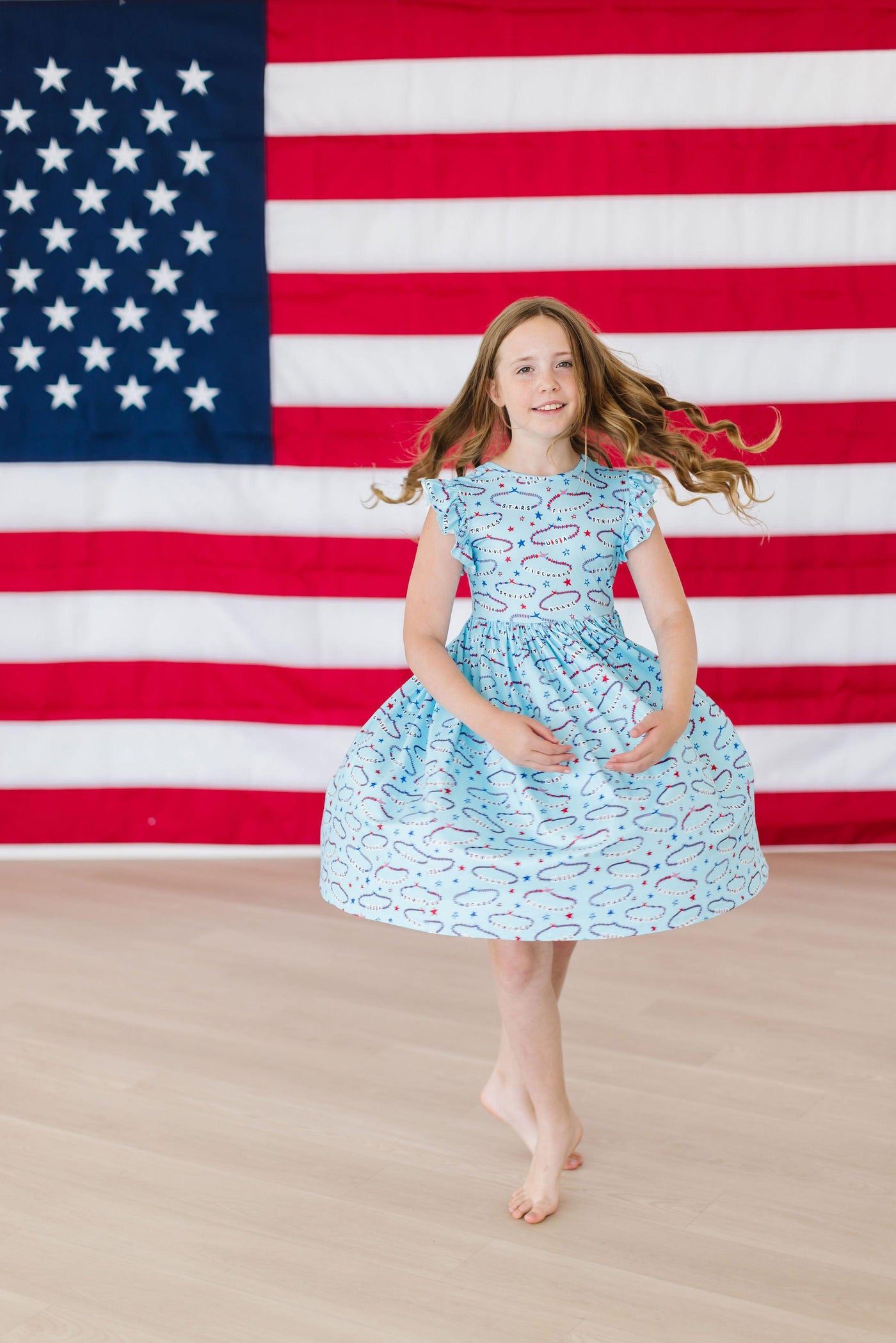 Mila & Rose:  Miss Americana (Mila's Version) Flutter Sleeve Twirl Dress