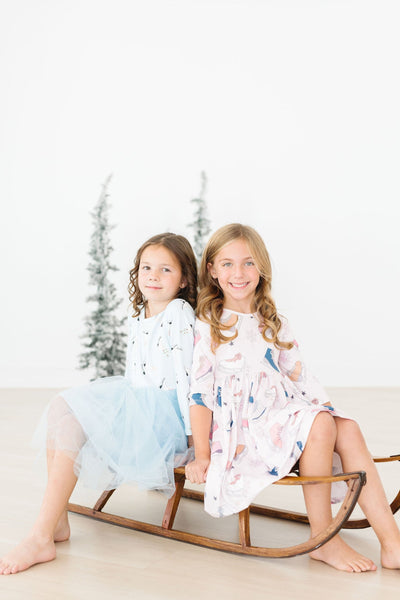 Mila & Rose:  Figure Skate 3/4 Sleeve Twirl Dress