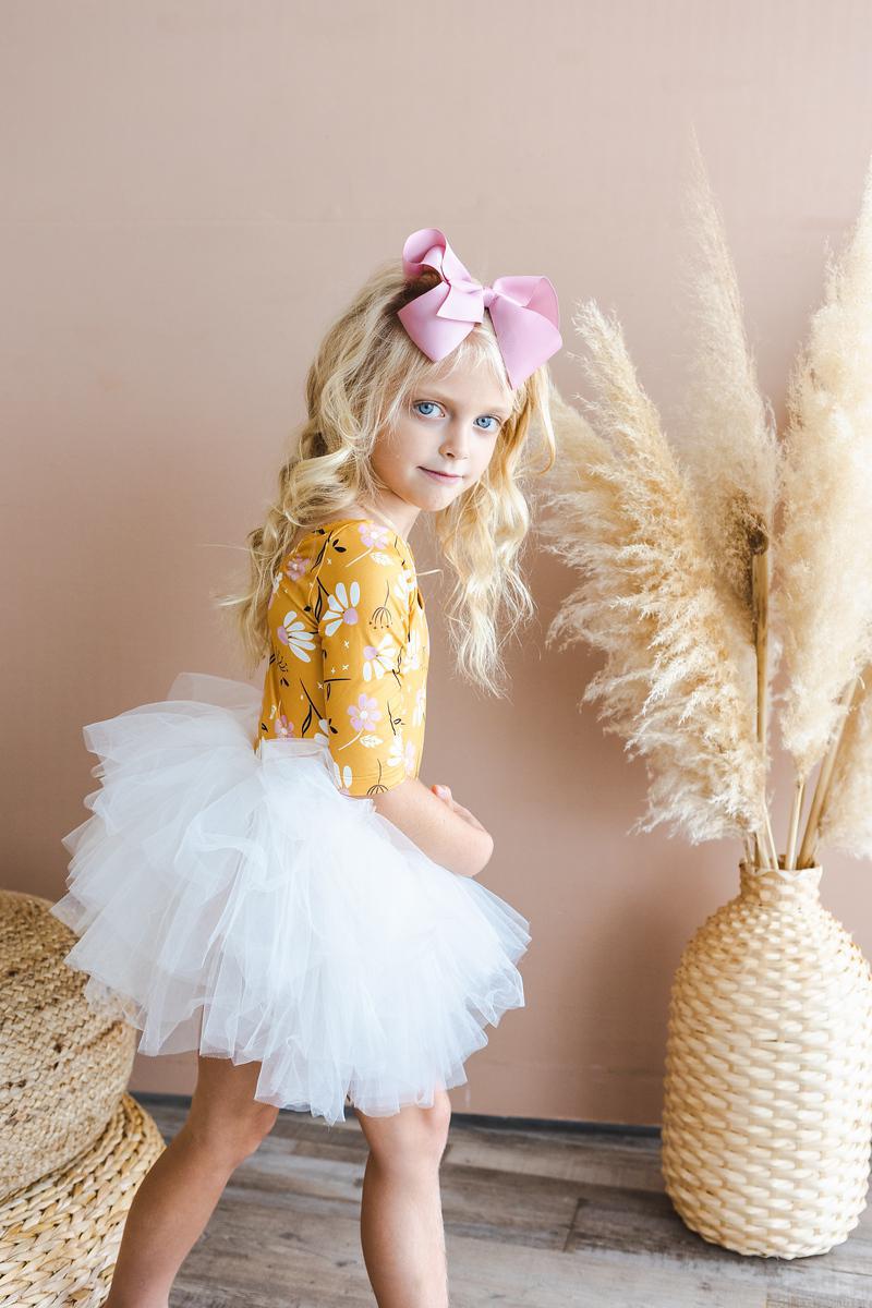 Mila & Rose:  Dandelions in Fall 3/4 Tutu Leotard