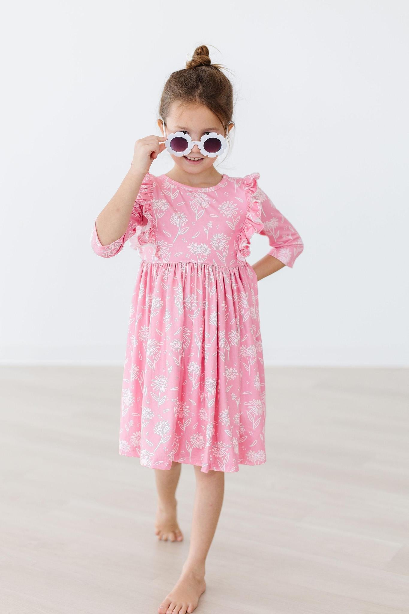 Mila & Rose:  Dahlia Doodles Ruffle Twirl Dress