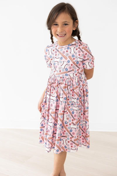 Mila & Rose:  Batter Up S/S Pocket Twirl Dress