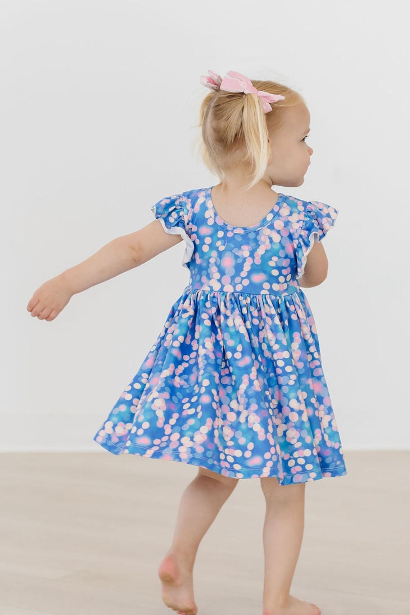 Mila & Rose:  Shimmer & Shine Flutter Sleeve Twirl Dress