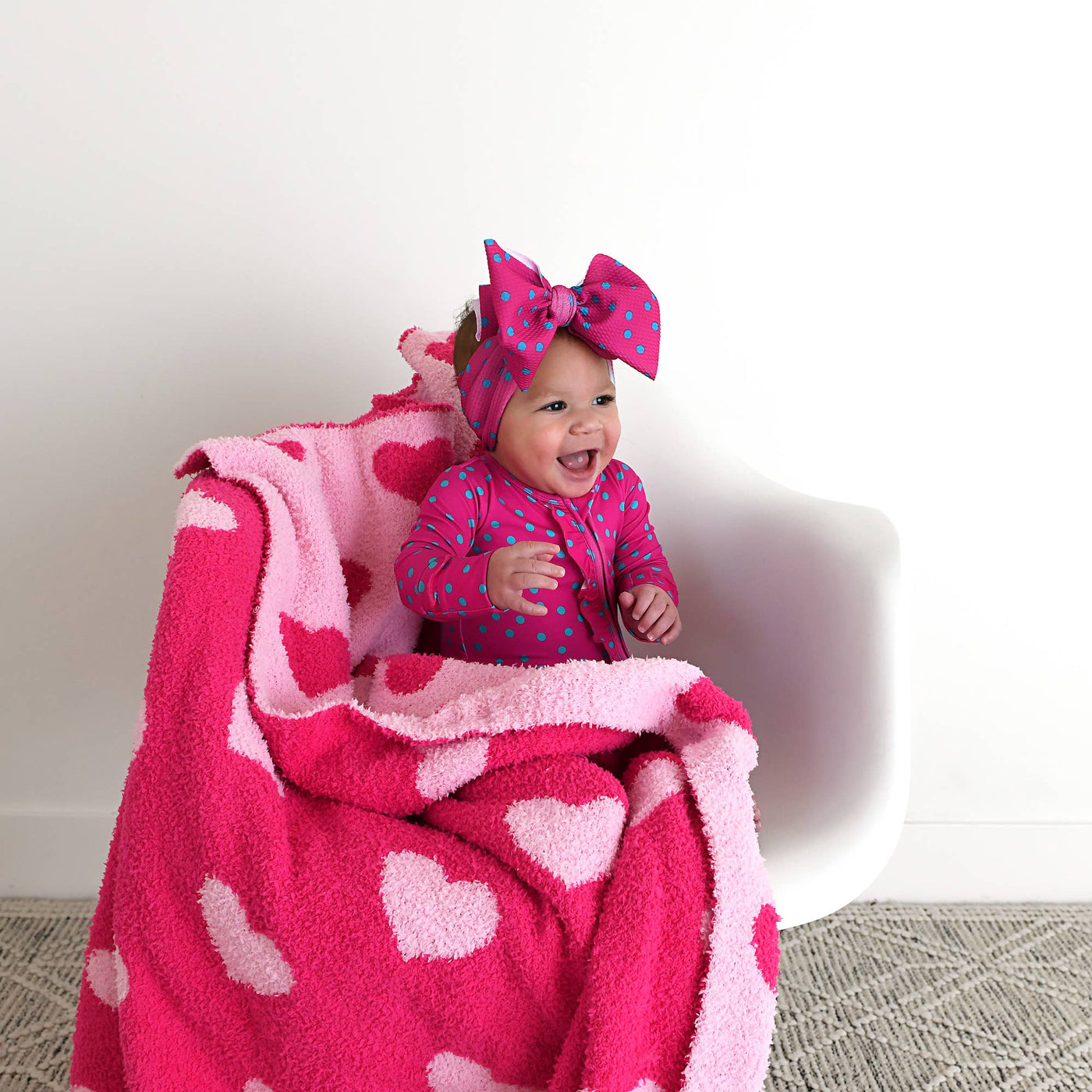 Gigi and Max - Pink Heart Plush Blanket