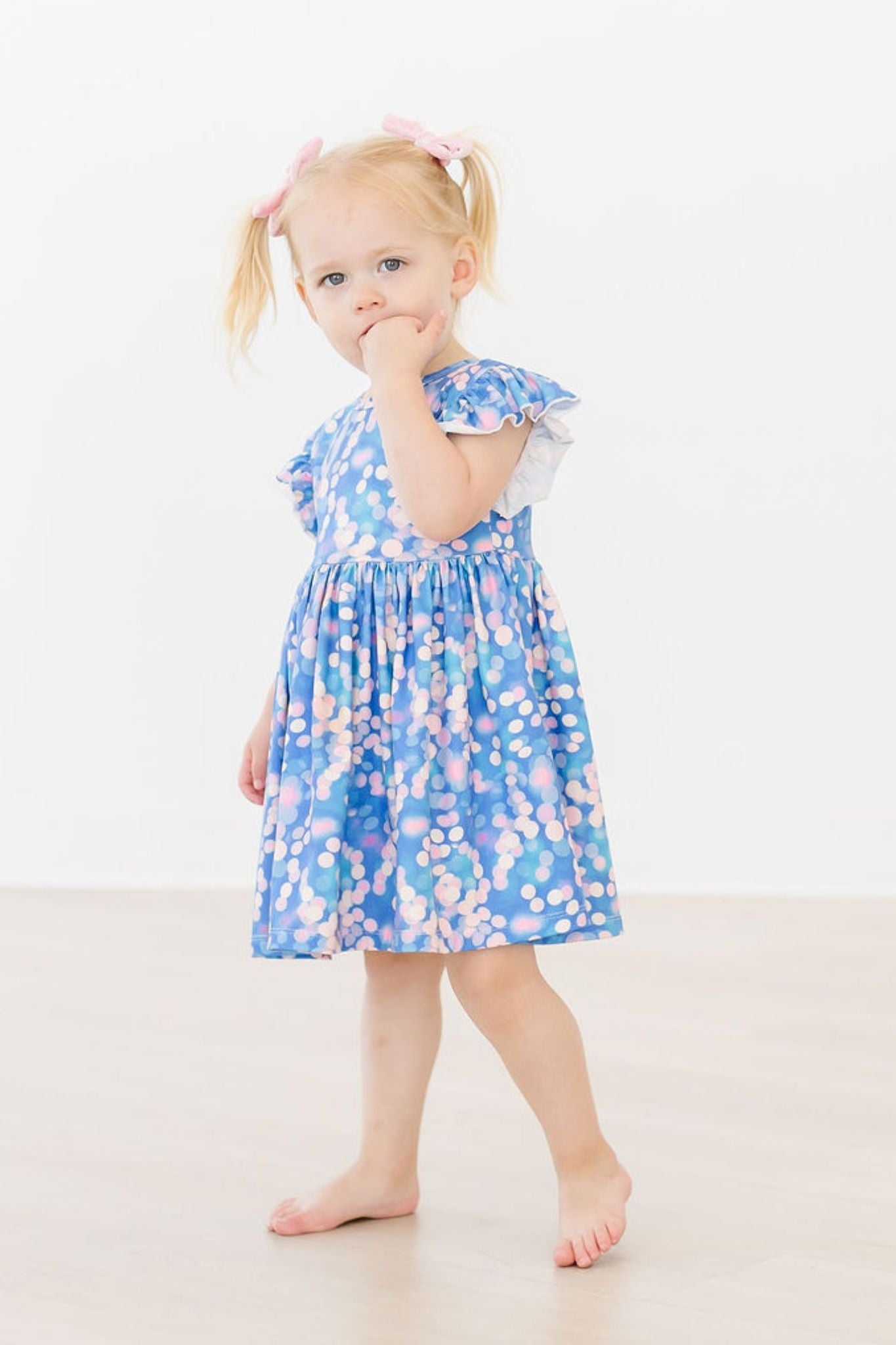 Mila & Rose:  Shimmer & Shine Flutter Sleeve Twirl Dress