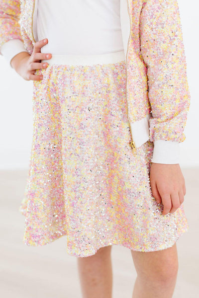 Mila & Rose:  SALE Spring Rainbow Sequin Twirl Skirt