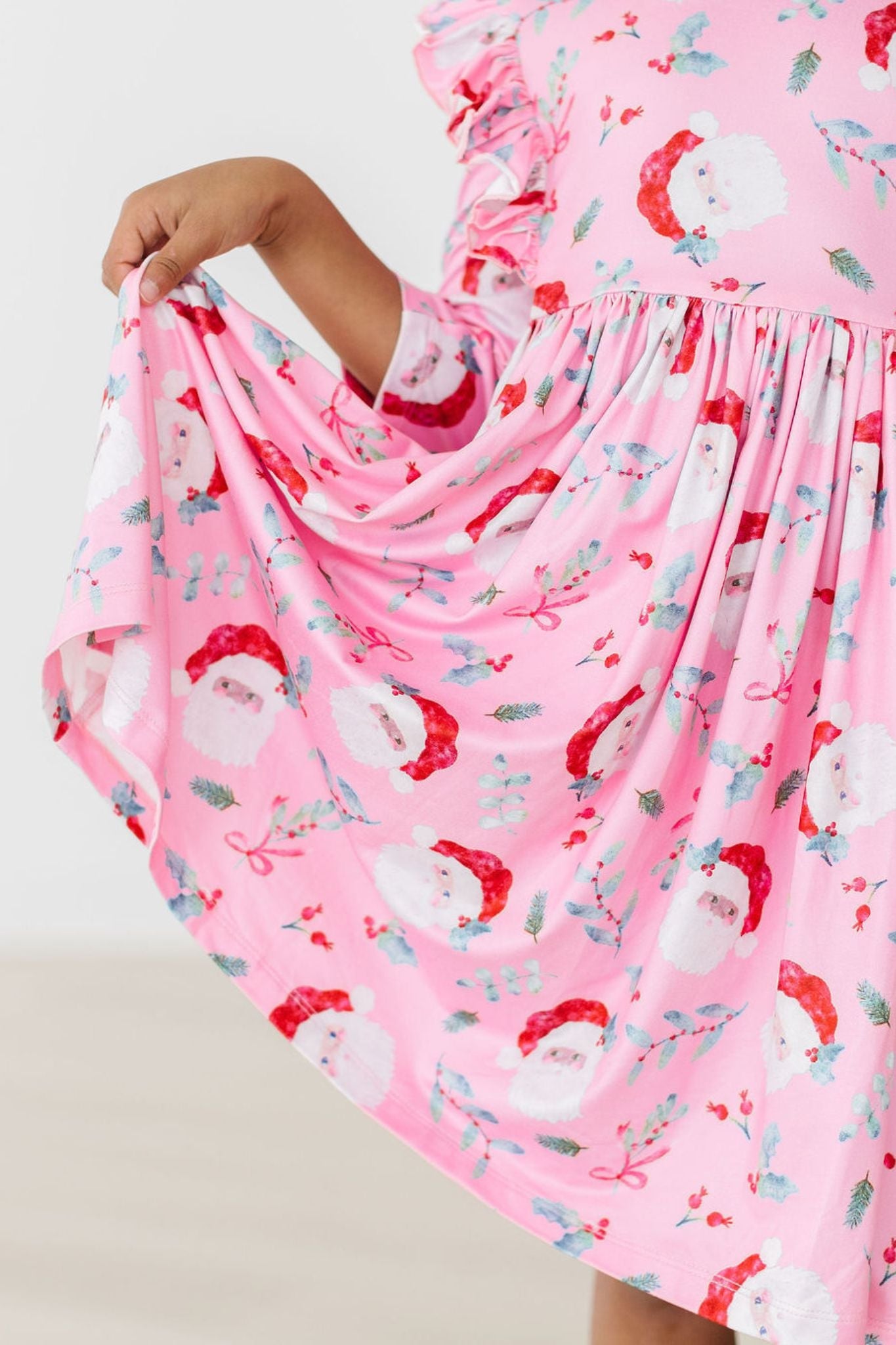 Mila & Rose:  Jolly Old Saint Nick Ruffle Twirl Dress