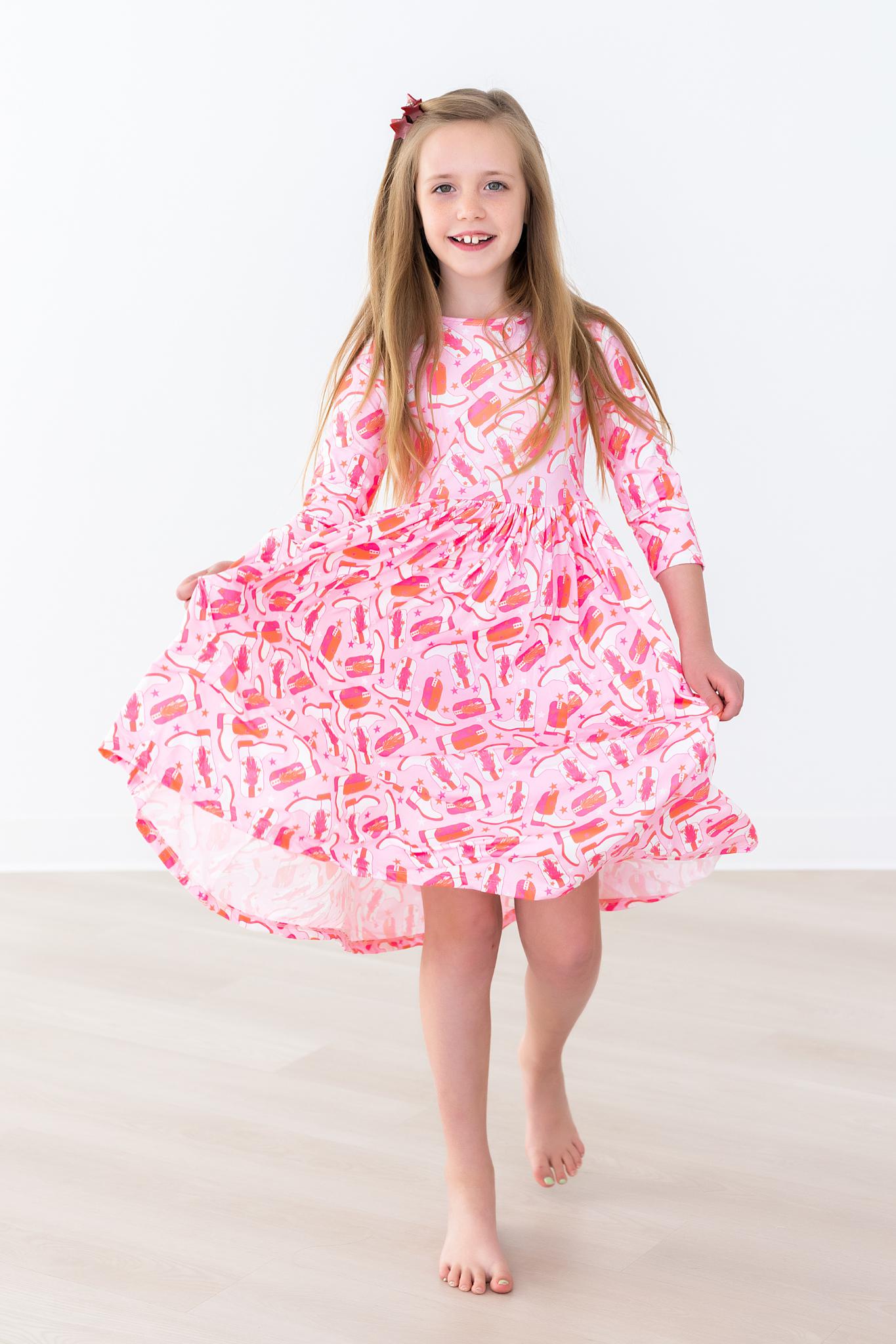 Mila & Rose:  Howdy 3/4 Pocket Twirl Dress