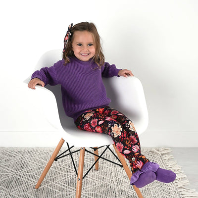 Gigi and Max Ruffle Socks: Purple