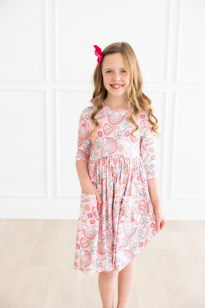 Mila & Rose:  Dream Big Little One Pocket Twirl Dress