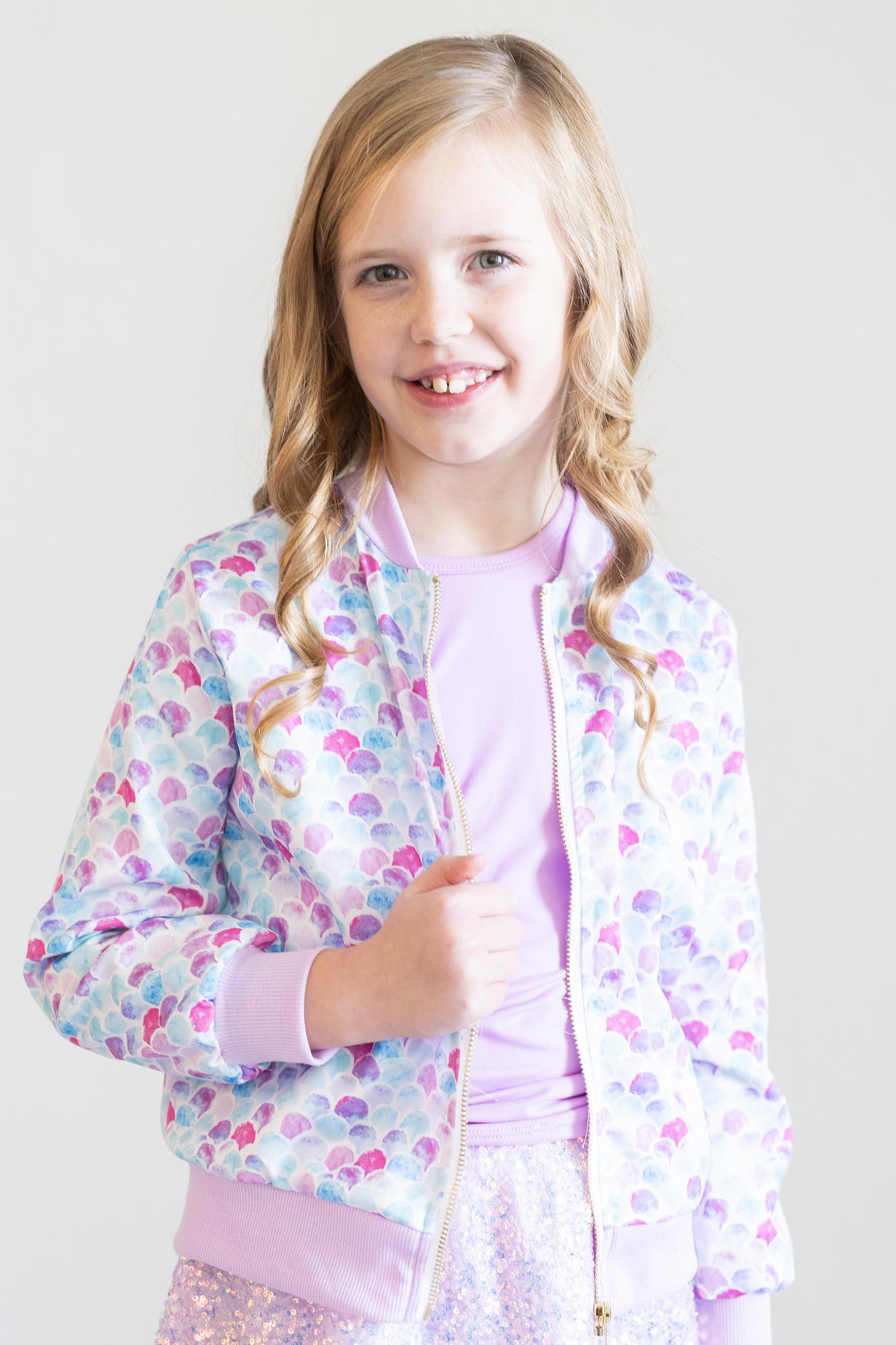 Mila & Rose:  Mermaid Scales Satin Jacket