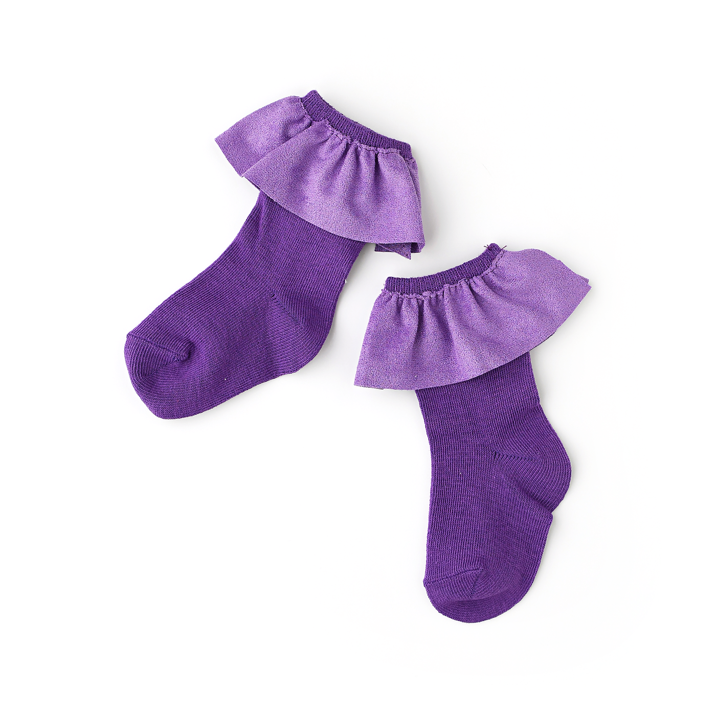 Gigi and Max Ruffle Socks: Purple