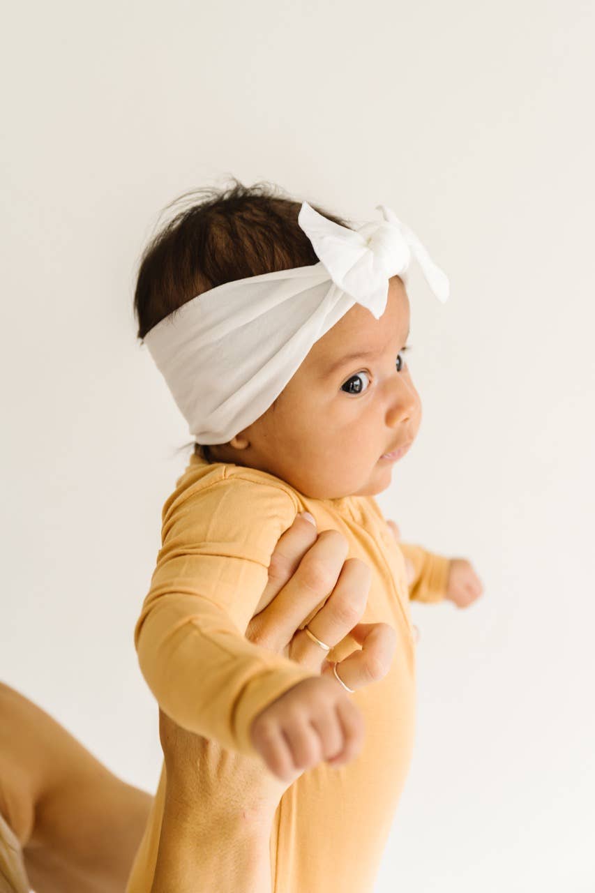 Baby Bling Bows The Knot Headwrap: White