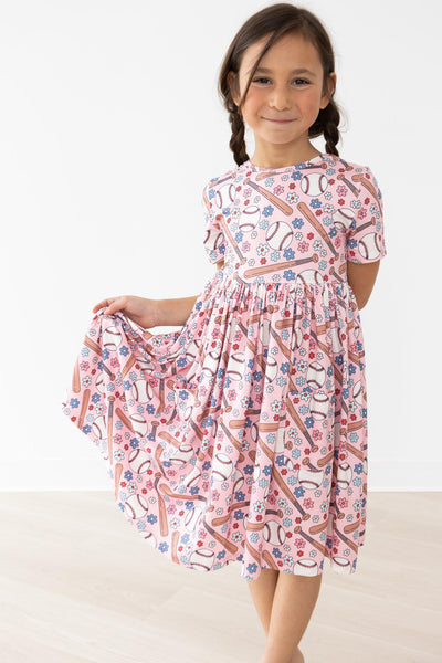 Mila & Rose:  Batter Up S/S Pocket Twirl Dress