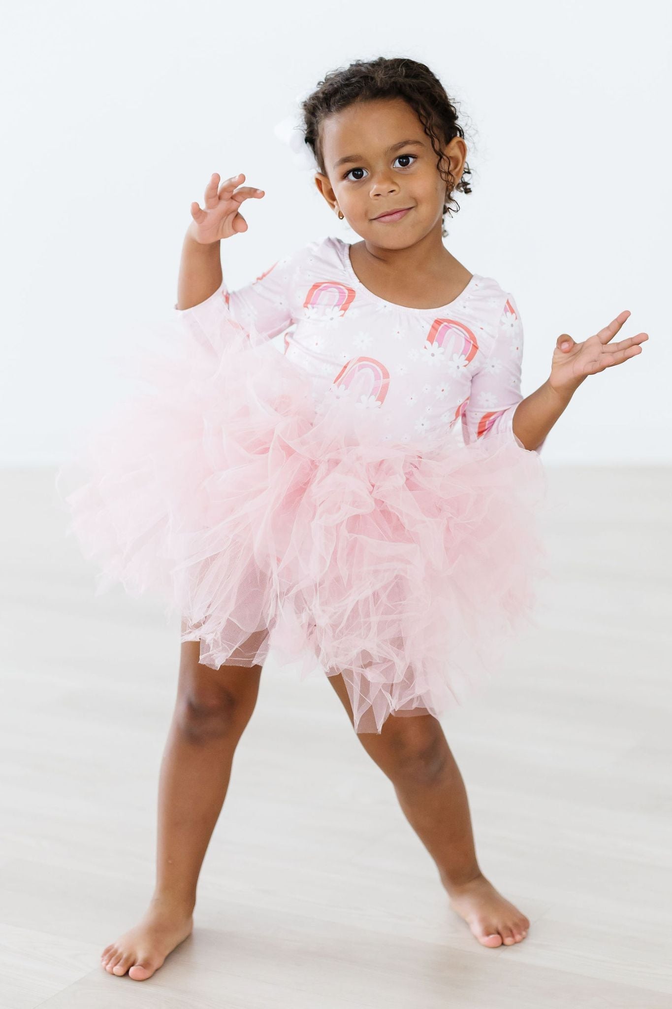 Mila & Rose:  Fun & Flowers 3/4 Tutu Leotard