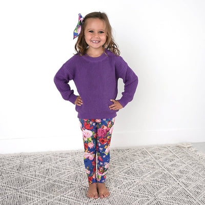 Gigi and Max Sweater: Solid Purple