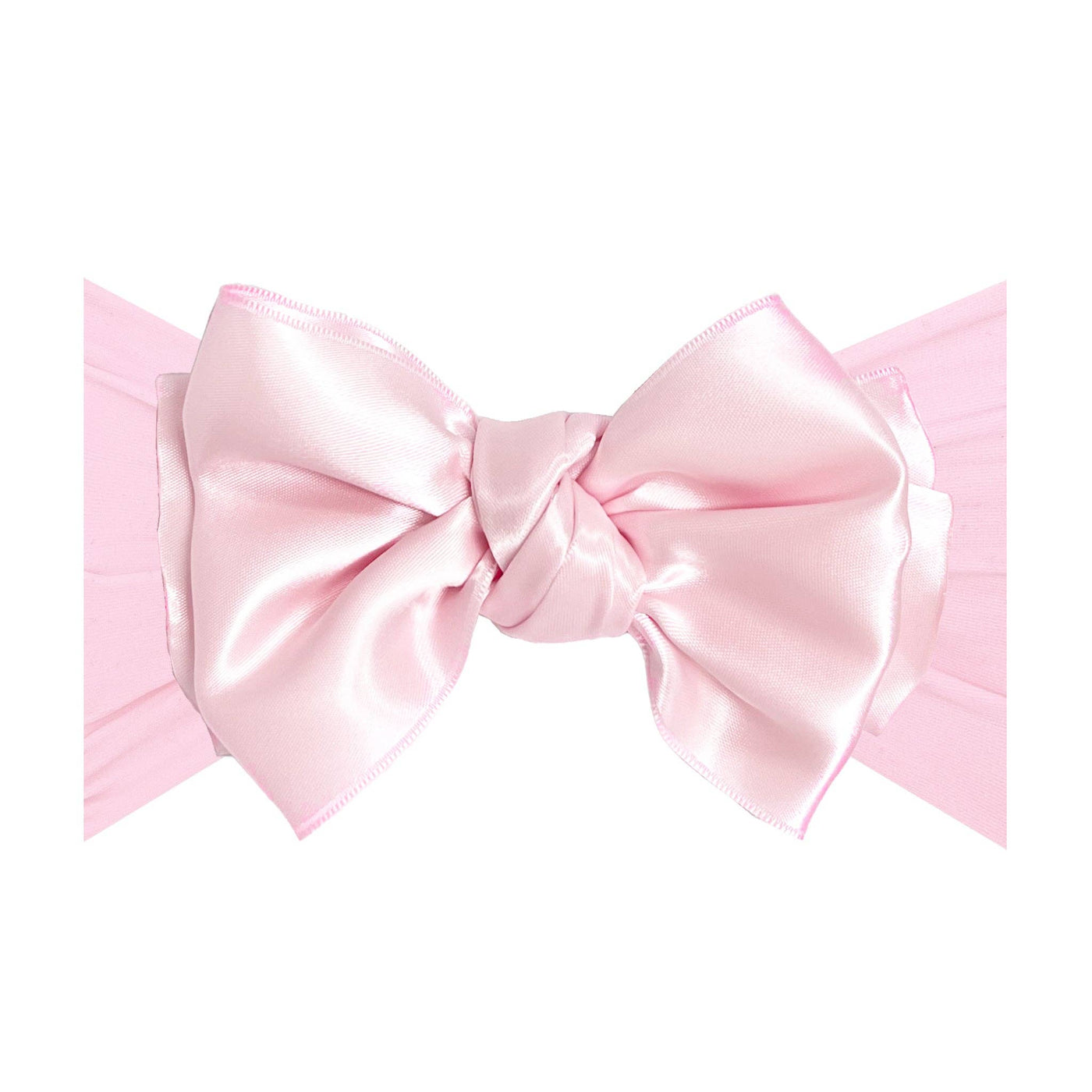 Baby Bling Bows Satin Fab Headwrap: Pink