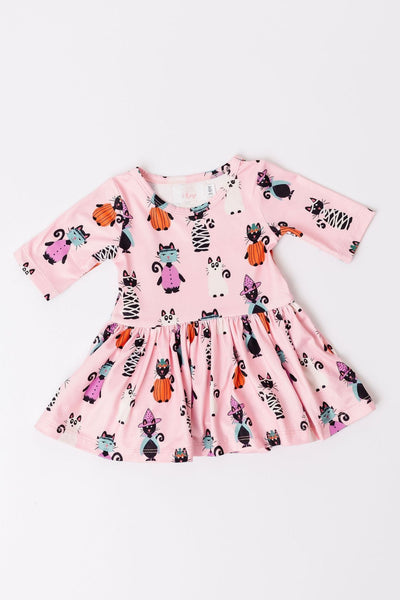 Mila & Rose:  Purr-fectly Spooky Twirl Bodysuit