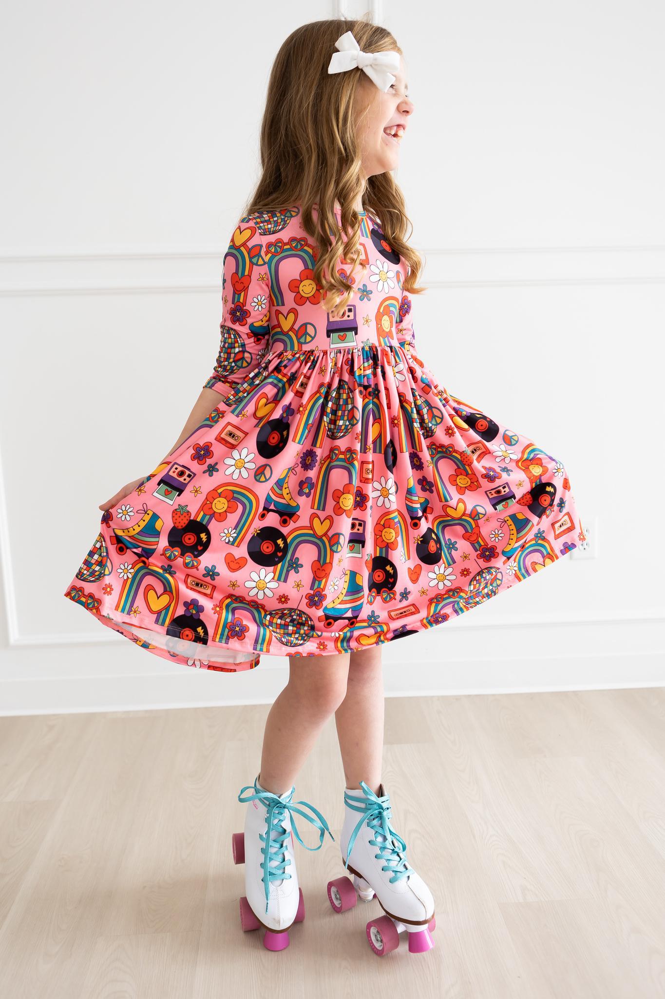 Mila & Rose:  Put Your Records On Twirl Dress