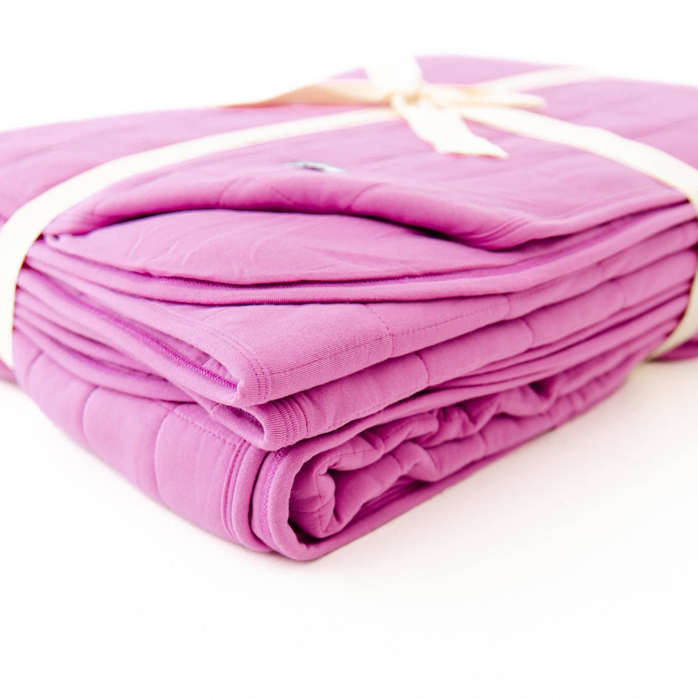 Dreamiere - Orchid Quilted Adult Bamboo Blanket - Three Layer EXTRA FILL