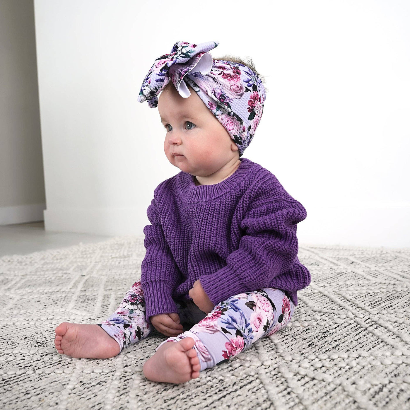 Gigi and Max Sweater: Solid Purple