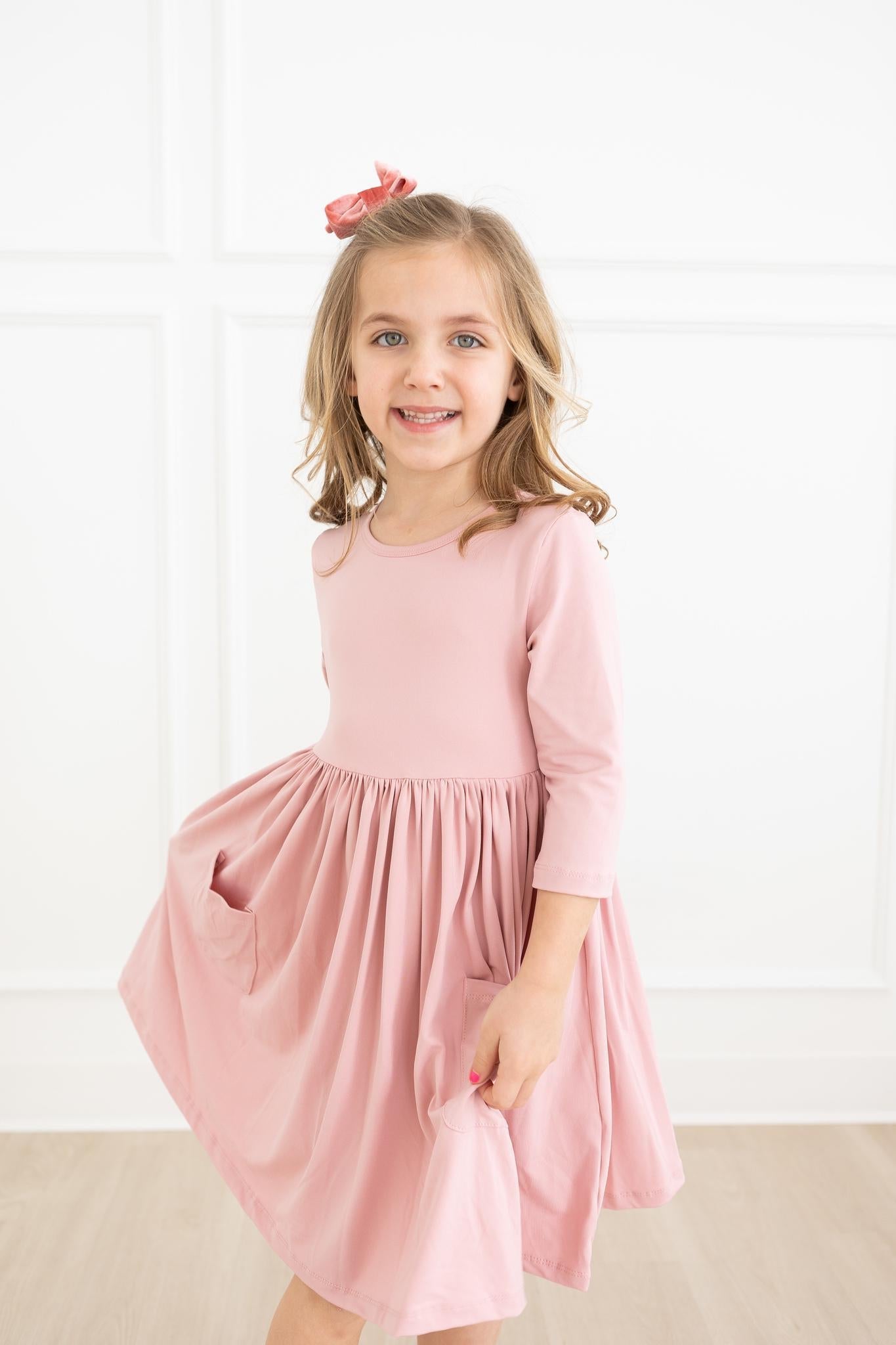 Mila & Rose:  Vintage Pink Pocket Twirl Dress