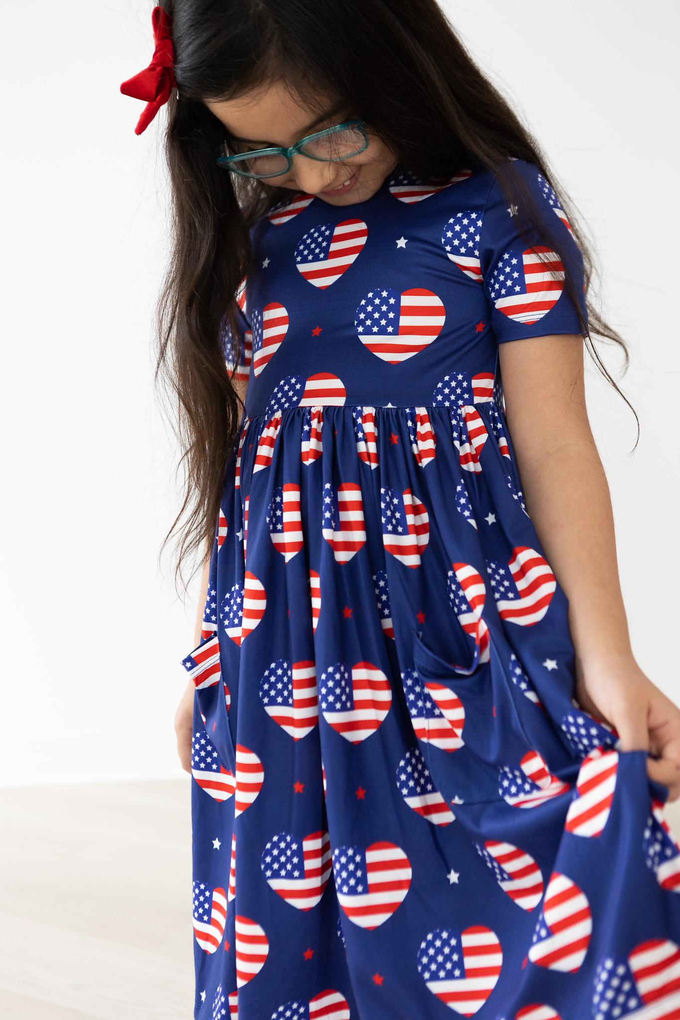 Mila & Rose:  I Heart the USA S/S Pocket Twirl Dress