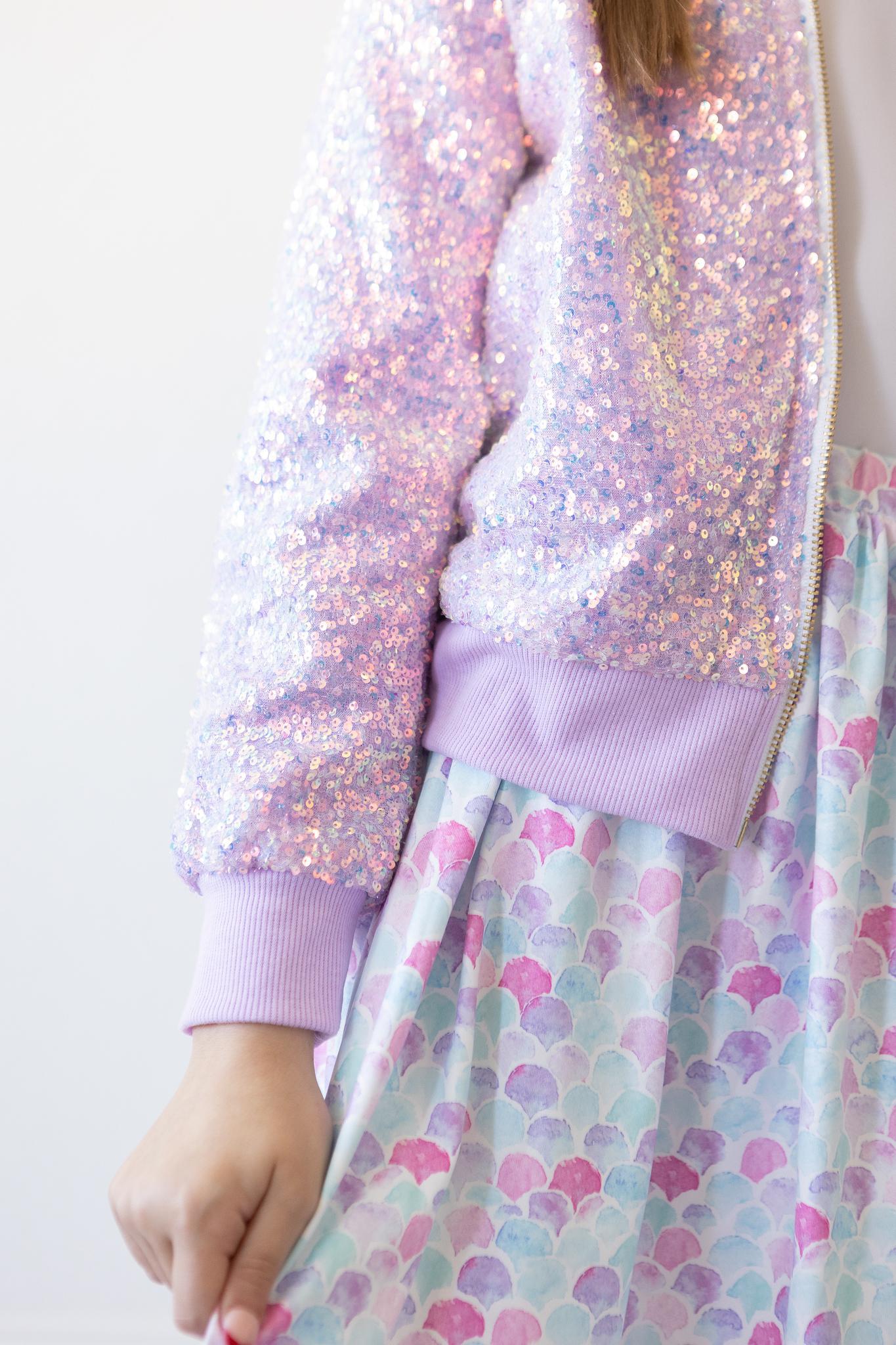 Mila & Rose:  Lavender Sequin Jacket