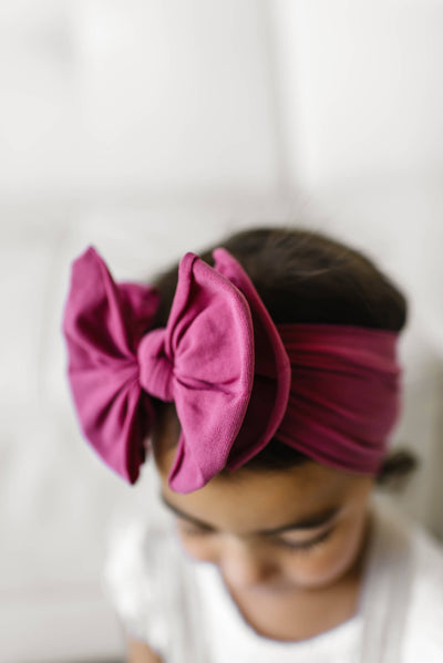 Baby Bling Bows Fab-Bow-Lous Headwrap: Raspberry