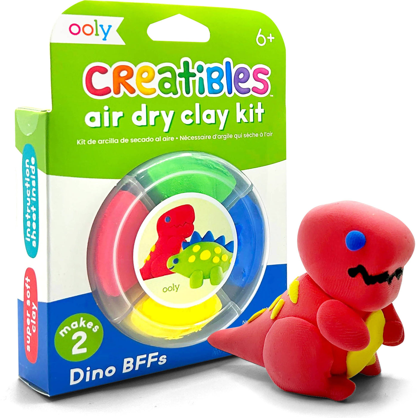 OOLY Creatibles D.I.Y. Air-Dry Clay Kit: Dino. BFFs