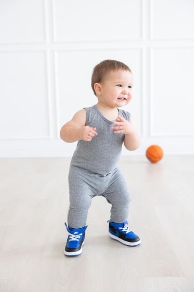 Mila & Rose:  Heather Gray Tank One-Piece Jogger