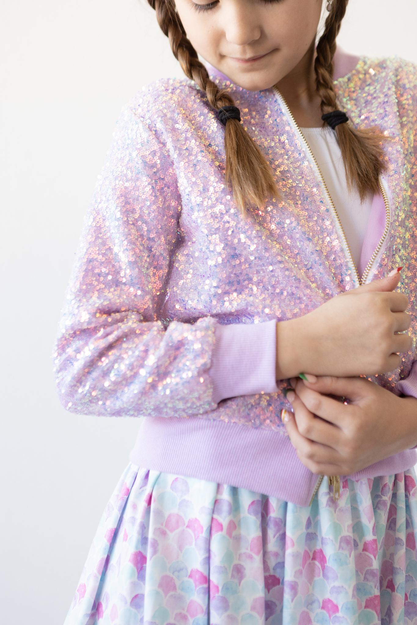 Mila & Rose:  Lavender Sequin Jacket