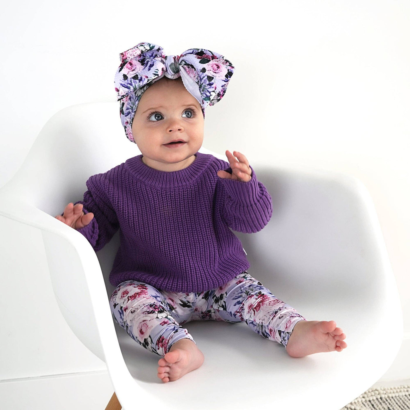 Gigi and Max Sweater: Solid Purple