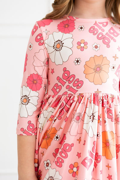 Mila & Rose:  Big Sis Floral Twirl Dress