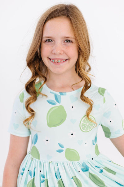 Mila & Rose:  Key Lime Cutie S/S Pocket Twirl Dress