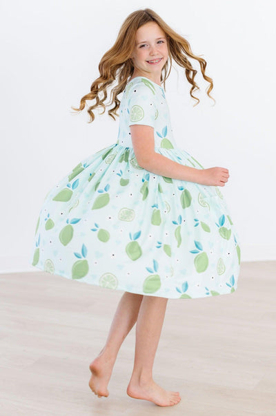 Mila & Rose:  Key Lime Cutie S/S Pocket Twirl Dress