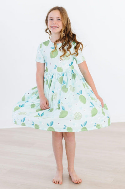 Mila & Rose:  Key Lime Cutie S/S Pocket Twirl Dress