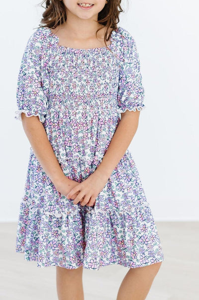 Mila & Rose:  Lovely Lavender Smocked Ruffle Dress