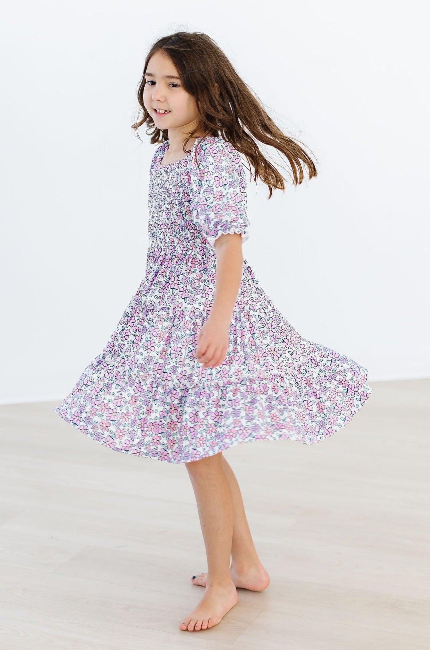 Mila & Rose:  Lovely Lavender Smocked Ruffle Dress