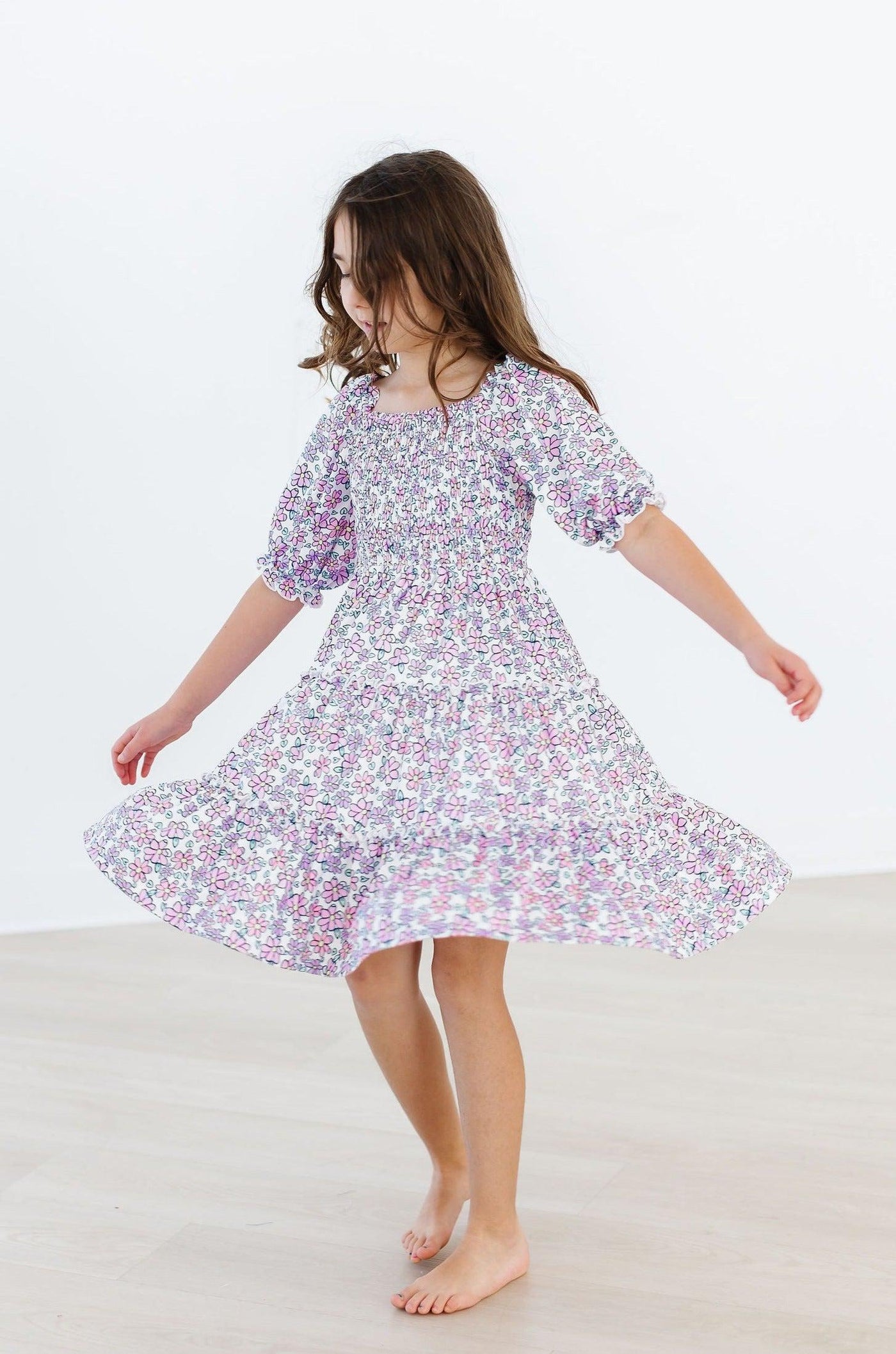 Mila & Rose:  Lovely Lavender Smocked Ruffle Dress