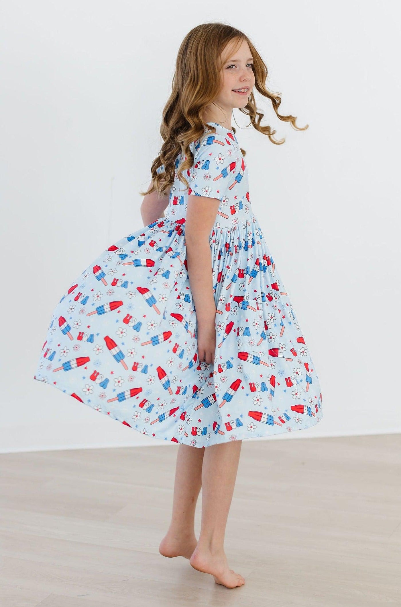 Mila & Rose:  Proudly Patriotic S/S Pocket Twirl Dress