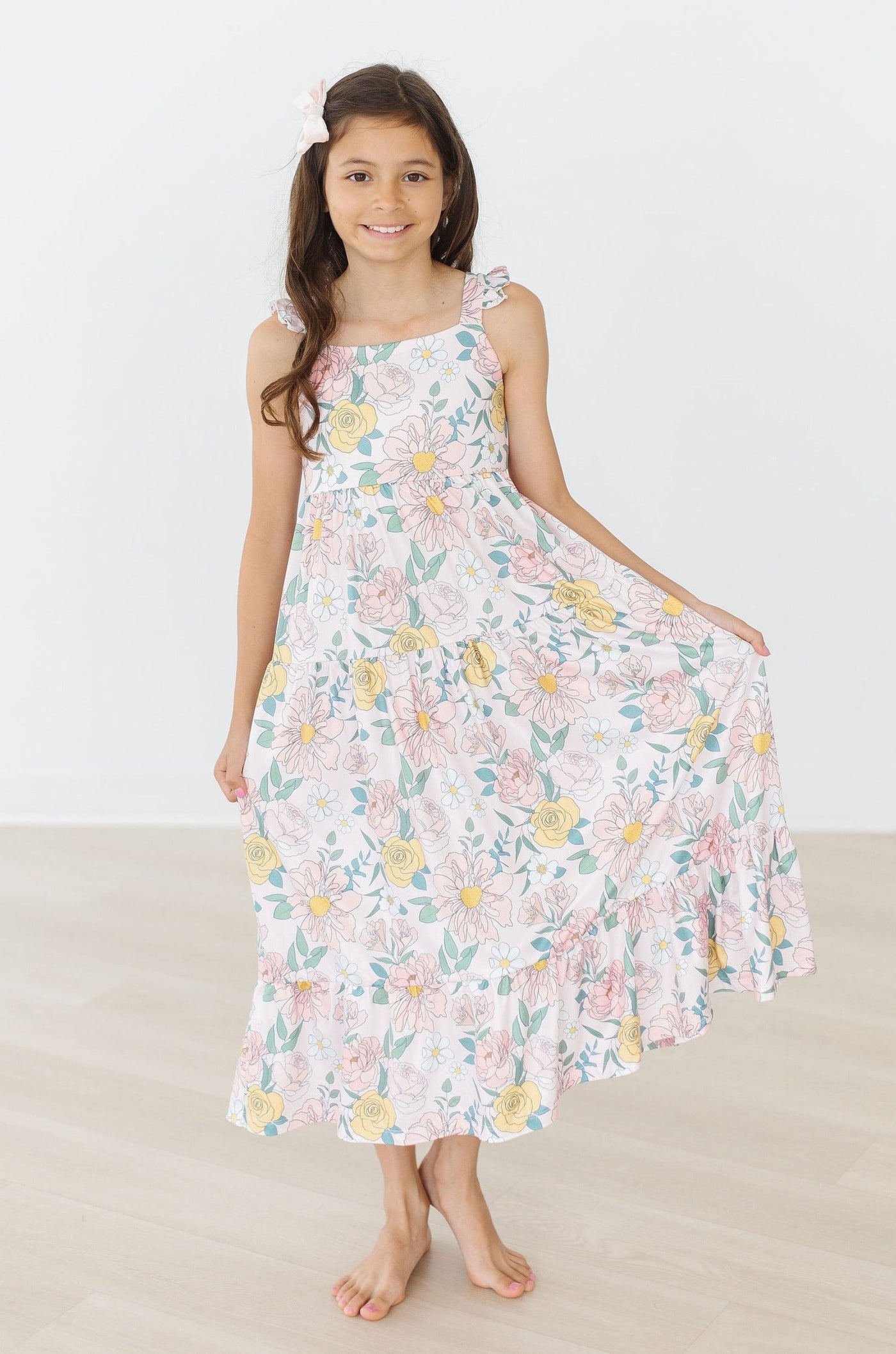 Mila & Rose:  Autumn Breeze Ruffle Maxi Dress