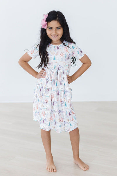 Mila & Rose:  Happy Camper S/S Pocket Twirl Dress