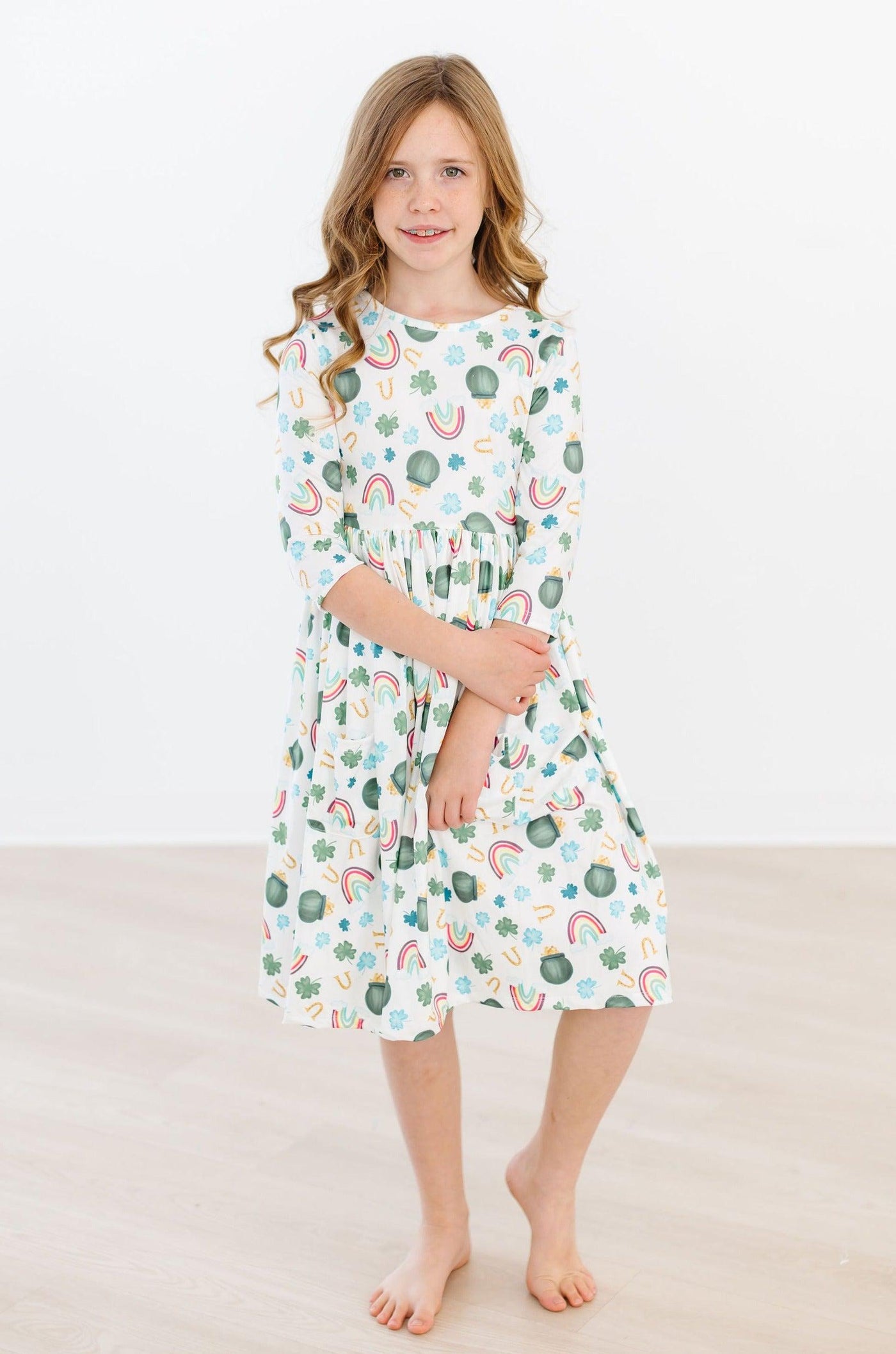 Mila & Rose:  Luck of the Irish Pocket Twirl Dress