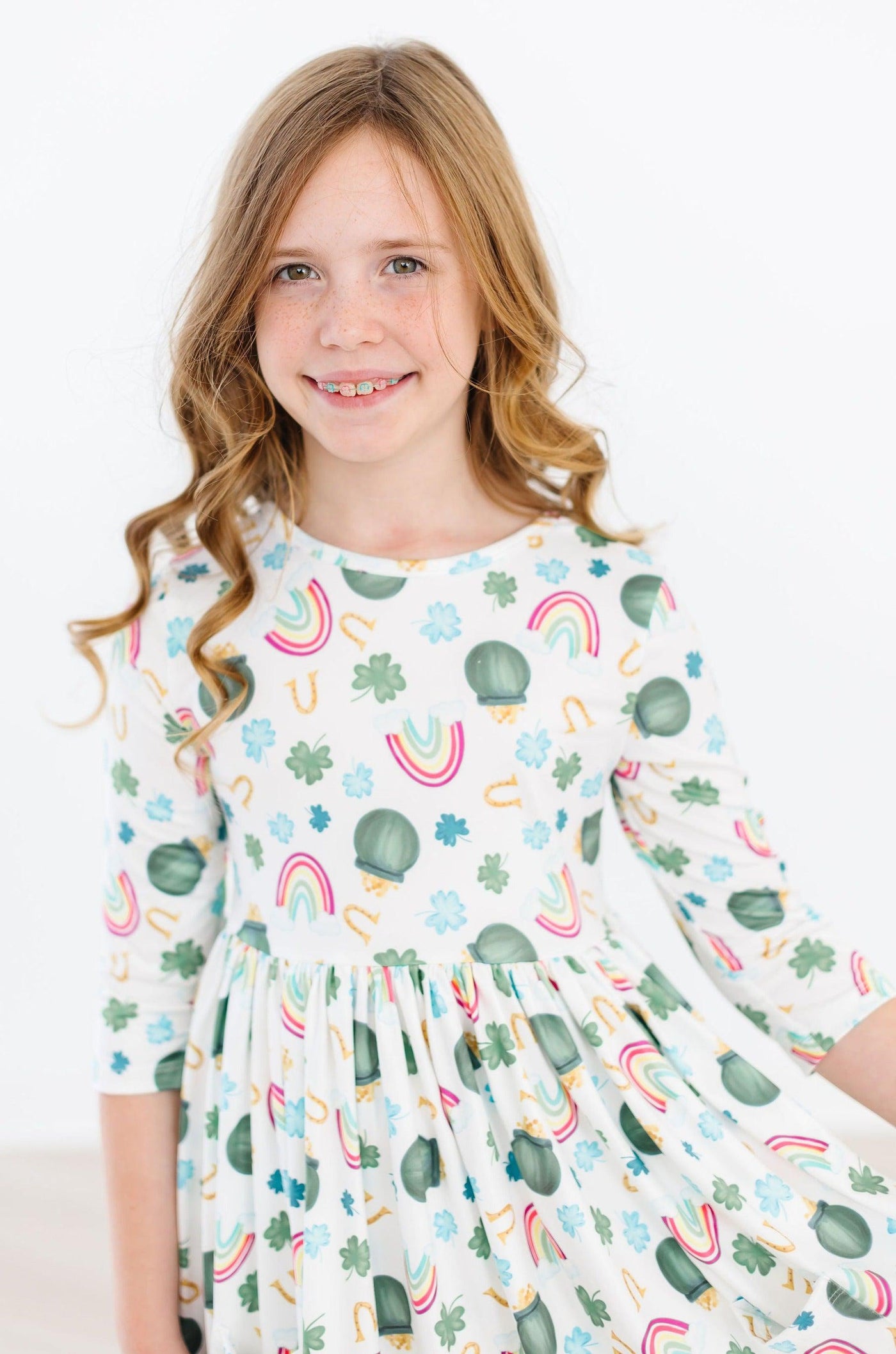 Mila & Rose:  Luck of the Irish Pocket Twirl Dress