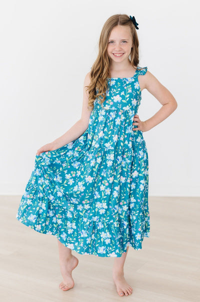 Mila & Rose:  Floral Breeze Ruffle Maxi Dress